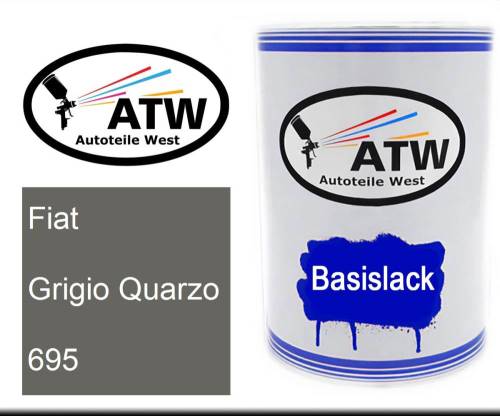 Fiat, Grigio Quarzo, 695: 500ml Lackdose, von ATW Autoteile West.